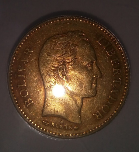 Moneda De Oro Colección Antigua 5 Venezolanos 