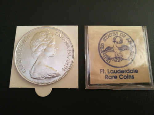 Moneda De Plata Bahama Islands  Incluye Elizabeth Ii