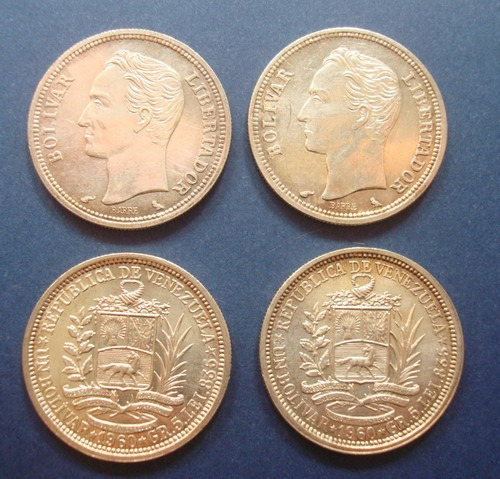 Moneda De Plata De 1 Bolivar Año 