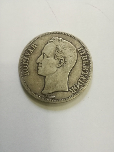 Moneda De Plata Del Año  Venezuela