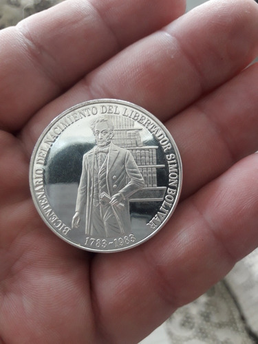 Moneda De Plata Del Natalicio Del Libertador, Ley g