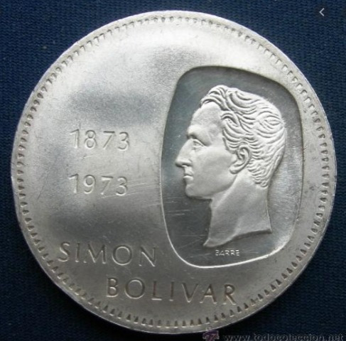 Moneda De Plata Doblon Simón Bolívar 