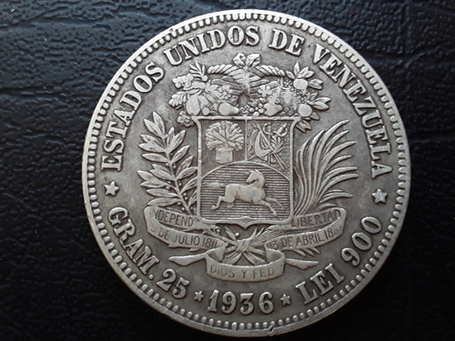 Moneda De Plata Fuerte Venezuela