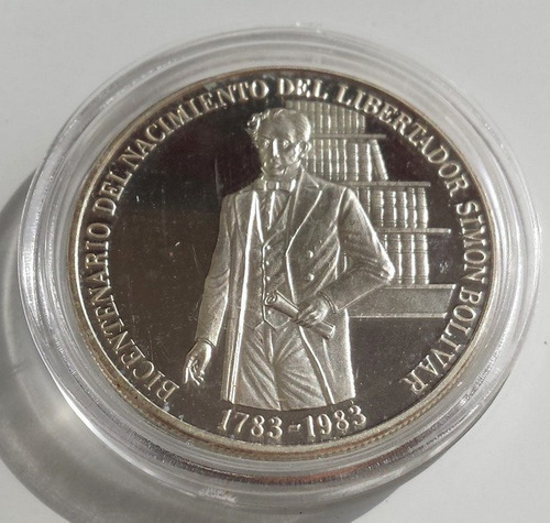 Moneda De Plata Natalicio Libertador Simón B. 