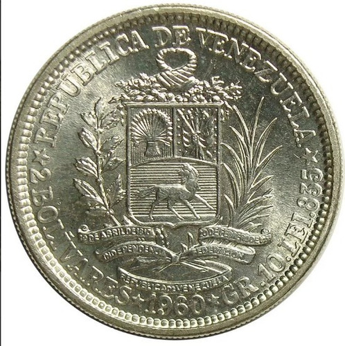 Moneda De Venezuela 2 Bolivares Del Año 