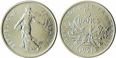 Moneda Francia Francs Nickel Clad De Coleccion Franco