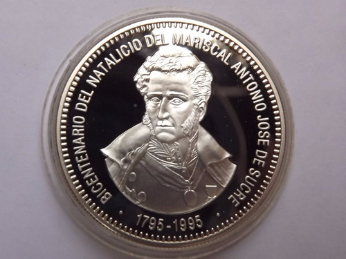 Moneda Plata. 500 Bolívares. Antonio José D Sucre ()