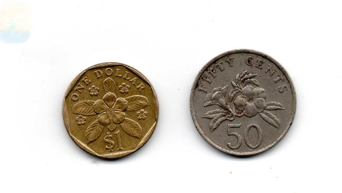 Moneda Singapur Dolar Antiguo Coleccion Coda9 3$