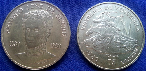 Moneda75 Bs.150 Años Muerte Del Gran Mariscal A. J. De