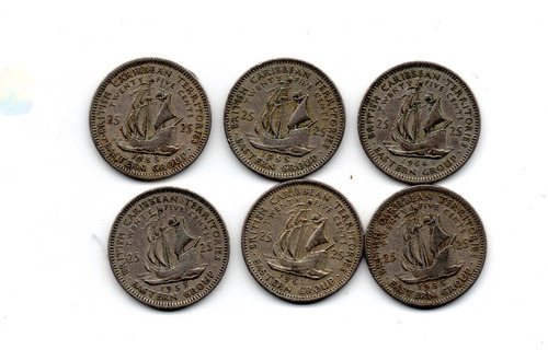 Monedas 25 Centavos  Territorios Britanicos Coda10 8$