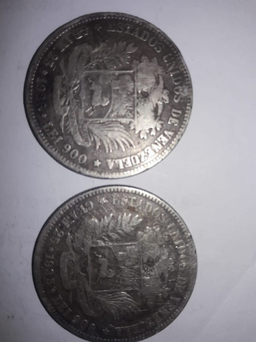 Monedas Antiguas De Venezuela En Plata Ley 900
