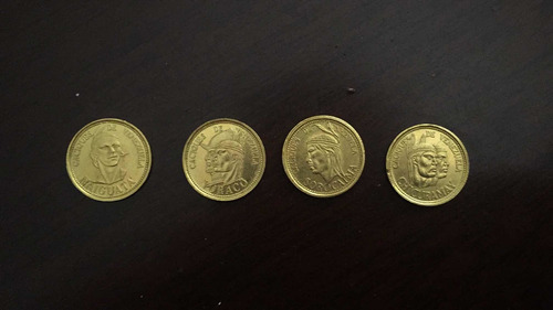 Monedas Caciques De Venezuela Oro 22k Ley 900