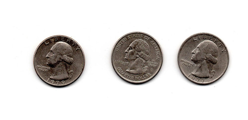 Monedas Cuarto Dolar Eeuu Antiguos Y Colleccion Coda5 3$