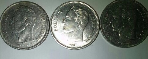 Monedas De 5 Bolivares Diferentes Años 