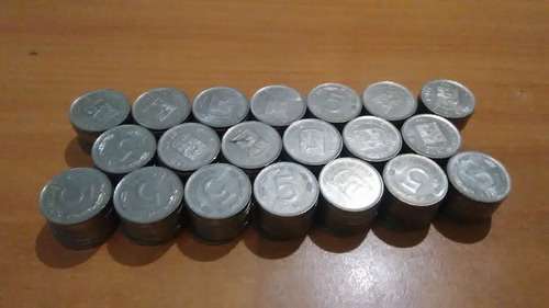 Monedas De 5 Ctms, Puya Del Año  Fuera De Circulacion
