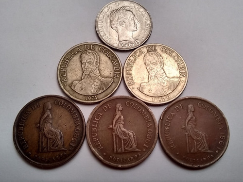 Monedas De Colección Antiguas (colombianas). 