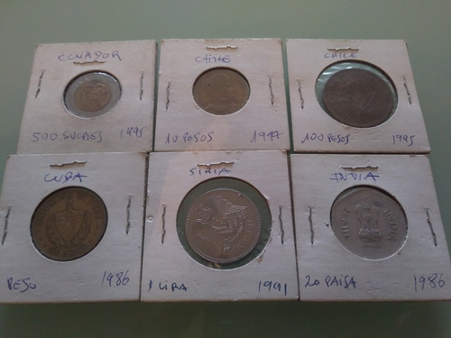 Monedas Del Mundo Ecuador Chile India Siria Cuba