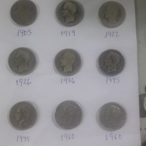 Monedas Plata 2 Bs. Años ) Y 60(2)