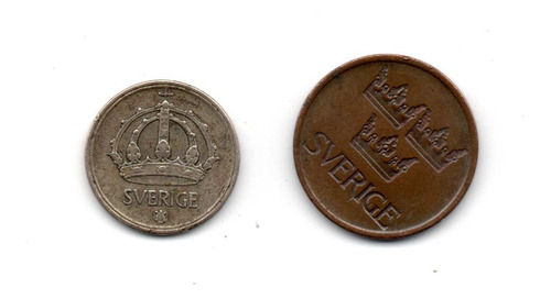 Monedas Suecia 5 Y 10 Ore  Y 72 Coleccion Coda2 3$