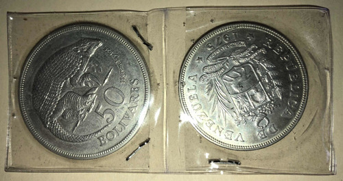 Pareja Monedas De Plata Conmemorativa (jaguar Y Cachicamo)