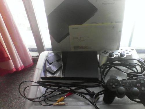 Playstation 2 Con Caja Y Más 75 Vrds