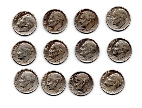 Roosevelt 1 Centavo,  Plata Moneda Coda8 5$ C/u