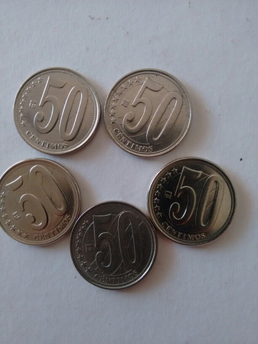 Set De Monedas De Venezuela De 50 Centimos(5)