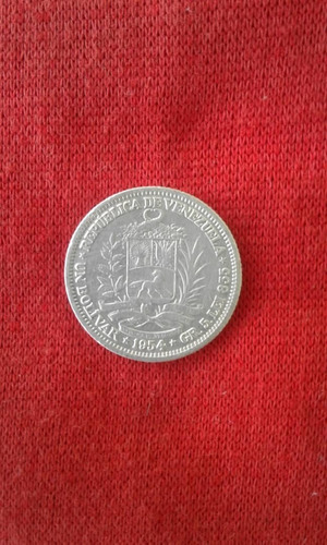 Un Bolivar Moneda De Plata De Venezuela 