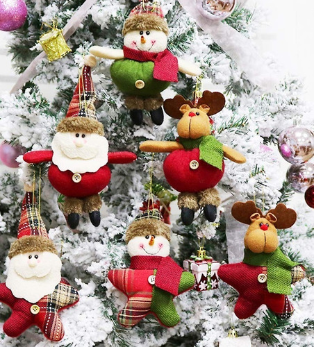 Adornos Colgantes Navidad De Peluche Para Árbol