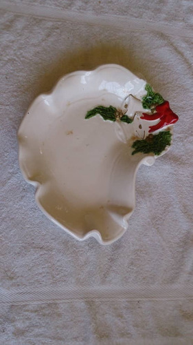 Bandeja / Plato Decorativa De Navidad En Ceramica