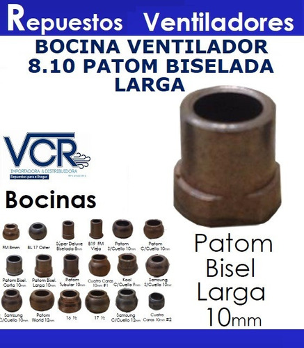 Bocina Ventilador 8.10 Patom Biselada Larga Somos Tienda