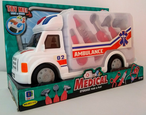 Carro Ambulancia Con Accesorios Juguete Para Niño