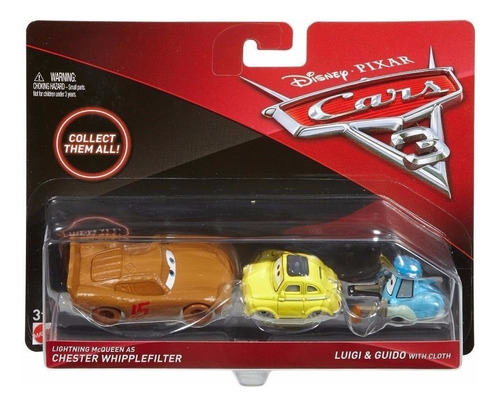 Cars 3 Disney Pixar, El Rayo Mcqueen Chester W. Luigi Guido