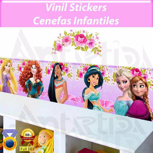 Cinta Cenefa Decorativa 12,5 X 135 Princesas Frozen R2.5