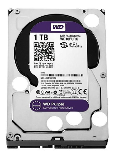 Disco Duro 1tb Western Digital Purple Morado Especial Cctv