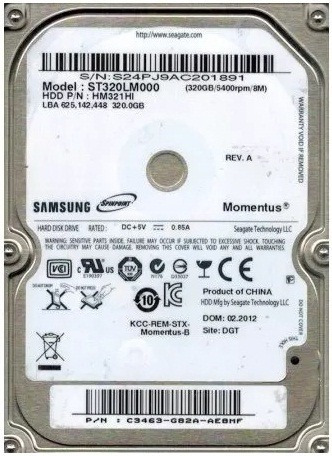 Disco Duro 320gb Sata *15$* Samsung Para Laptop. Testeado.