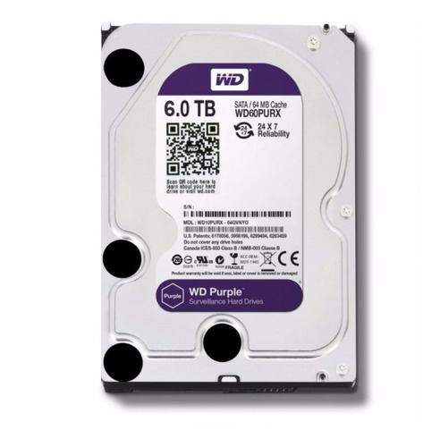 Disco Duro 6tb Western Digital Purple Morado Especial Cctv