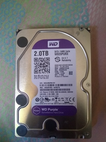 Disco Duro Wenster Digital Púrpura, 2 Terabyte