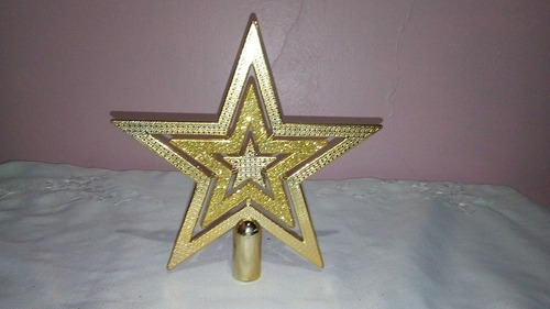 Estrella Dorada Para Árbol De Navidad