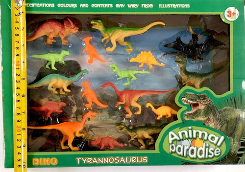 Juguetes Juego De Dinosaurios 16pza Sy 7