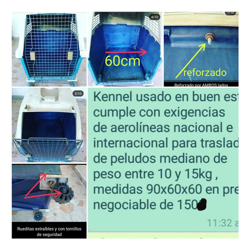 Kennel Usado Para Perro Mediano Grande