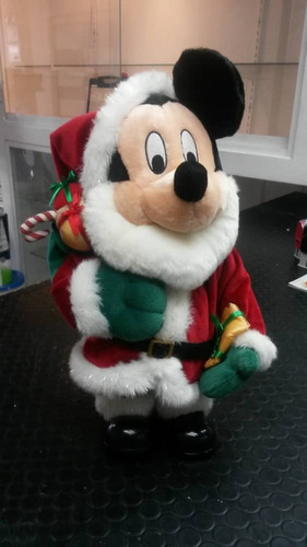 Muñeco Navideño Mickey Mouse Santa Claus Movimiento(40v)
