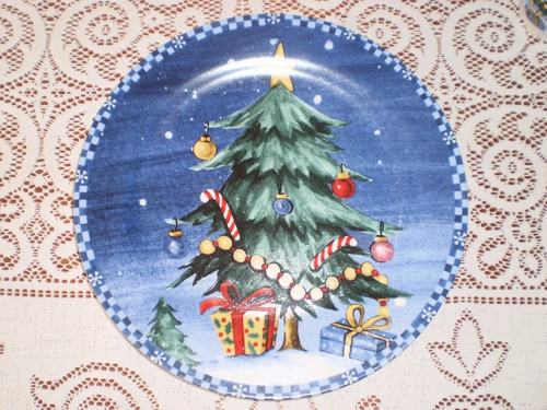 Platos De Navidad De Porcelana De 27 Cms De Diámetro