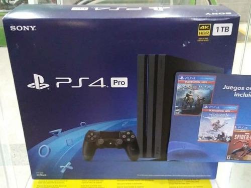 Playstation 4 Ps4 Pro 1tb. Nuevo En Su Caja 3 Juegos