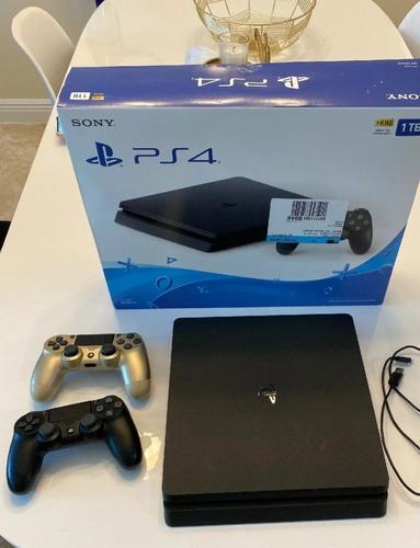 Playstation 4 Slim 1tb + 2 Controles + 5 Juegos Fisicos 300v