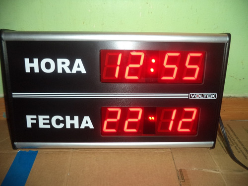 Reloj Digital De Pared Para Bancos Hora Y Fecha