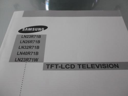 Samsung Tv Lcd Ln26r71b Manual De Instrucciones Ingles