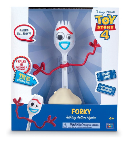 Toy Story 4 Forky Con Frases Y Movimiento Español Original