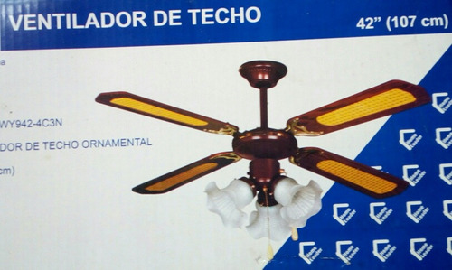 Ventilador De Techo 42 3 Lamparas *75*
