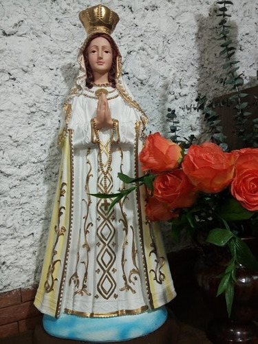 Virgen Del Valle En Yeso 70 Cms De Alto Bella Y Angelical